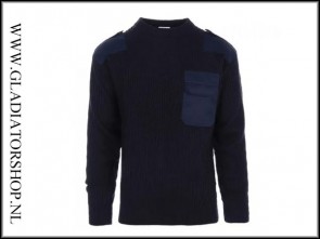 BDU pullover trui navy blue, maat L (op = op)
