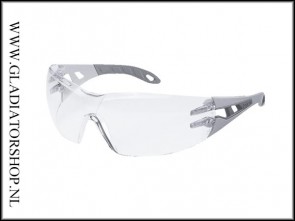 Uvex Pheos White/Grey, lens helder - anti-condens & krasvast  (NABV voorschrift EN166-F)